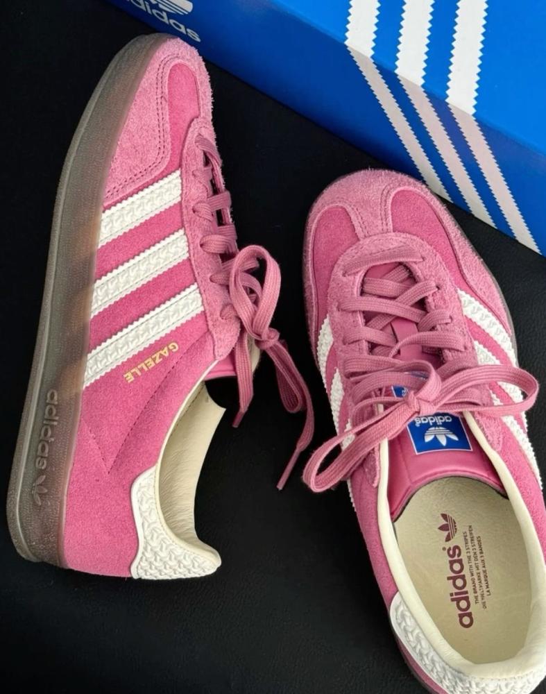 adidas gazelle silver green womens Women's Adidas Gazelle Indoor Shoes - Sandy Pink/Cloud White/Gum main image 0