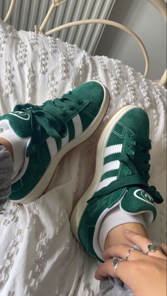 adidas gazelle silver green womens adidas Campus 00s GS Dark Green main image 0