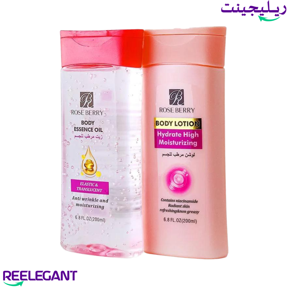 لوشن مرطب وزيت مرطب للجسم من روز بيري