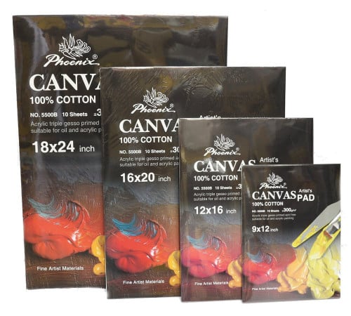 كراسة كانفس قطن زيتي وأكريلك Canvas pad cotton