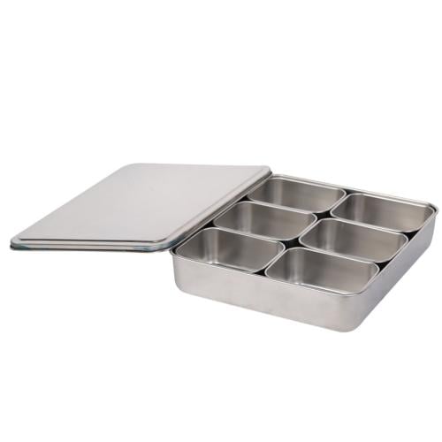 صندوق علب بهارات استيل 33*28.5*6 سم