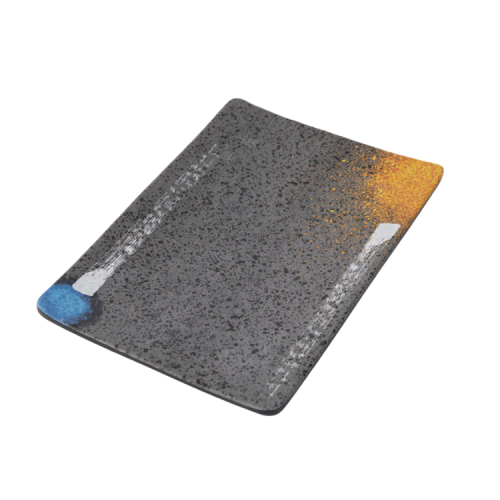 صحن تقديم ميلامين ملون مستطيل