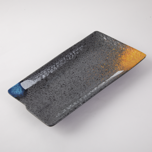 صحن تقديم ميلامين ملون مستطيل 31x15 سم