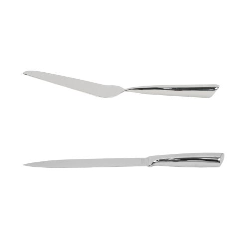 طقم سكين وملاس استيل