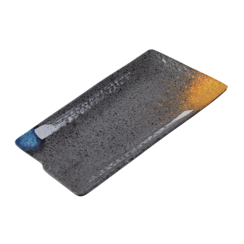 صحن تقديم ميلامين ملون مستطيل 31x15 سم