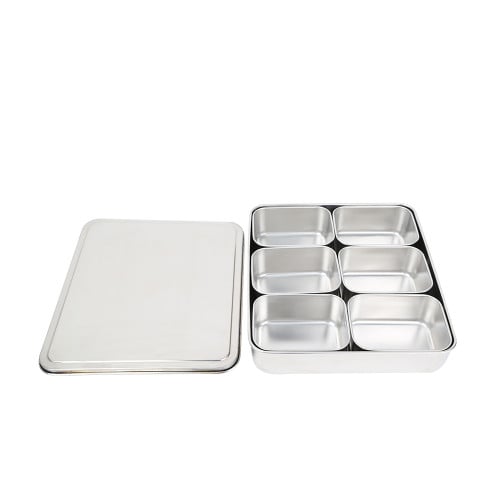 صندوق علب بهارات استيل 33*28.5*6 سم