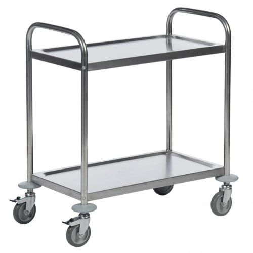 عربة تقديم استيل 2 دور