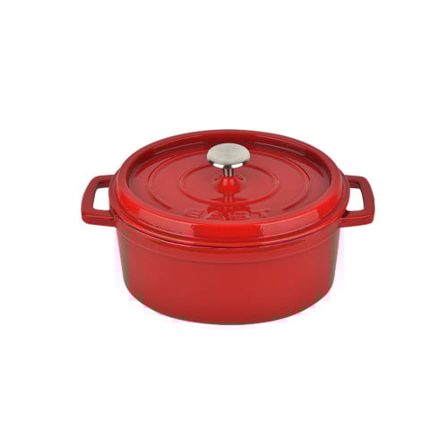 قدر حديد دائري احمر  24*11 سم