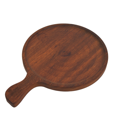 لوح تقطيع لحم خشب دائري بمسكة 2×38×16 سم
