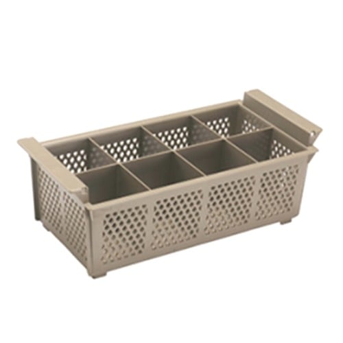 حامل ملاعق شوك سكاكين 8 خانات بني