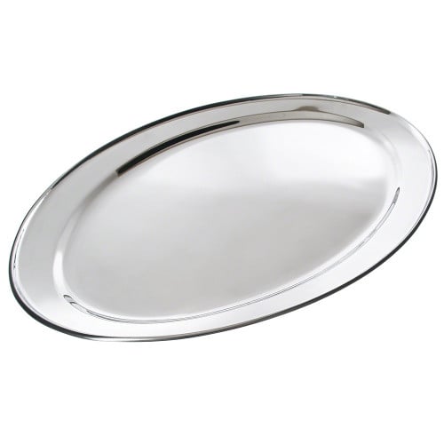 صحن تقديم بيضاوي استيل 47*30.5 سم