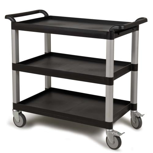 عربة خدمة 3 دور أسود 52x106x90 سم