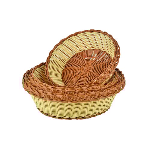 سلة خبز على الطاولة دائري