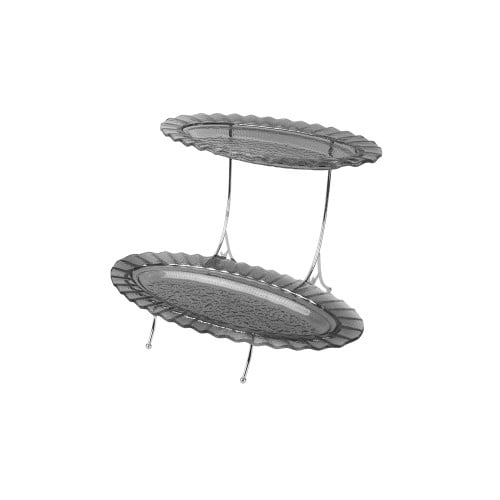 ستاند زجاجي اسود 2 دور 60*28سم 50*28 سم