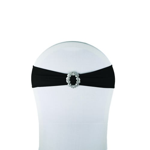 ربطة ديكور كرسي اسود مع حلقة