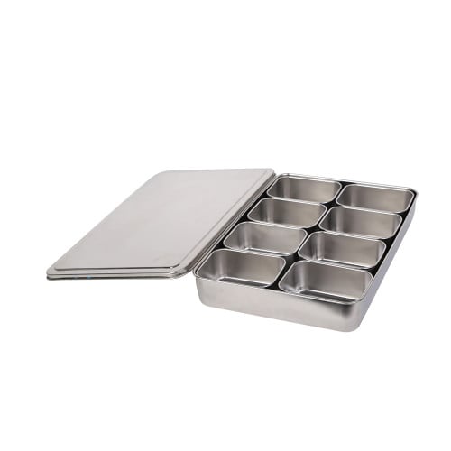 صندوق علب بهارات استيل 43.5*28.5*6 سم