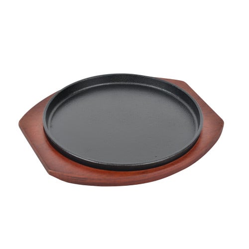 صاج حديد بقاعدة خشب 26سم