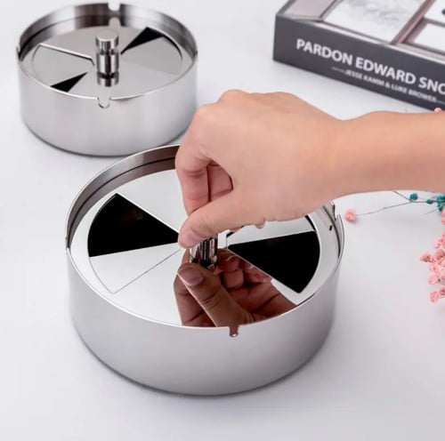 طفاية طاولة استيل 10*ارتفاع4 سم