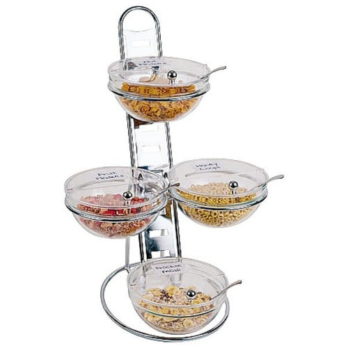 استاند بوفيه 4 زبديات مع غطاء بادرنو ايطالي