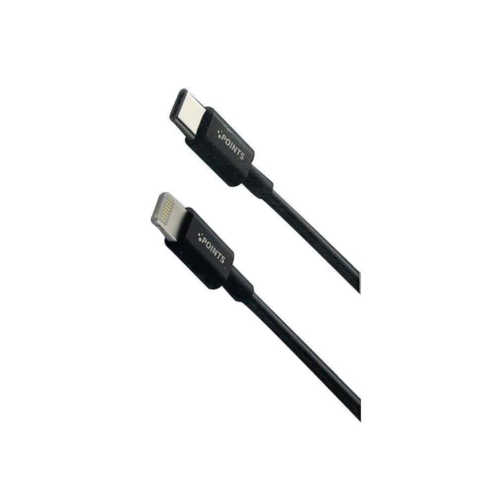 كابل تايب سي لايتنينج 1 متر أسود من بوينتس