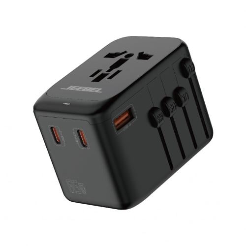 شاحن سفر جيبل 65 واط PD بثلاث منافذ USB-C ومنفذ US...