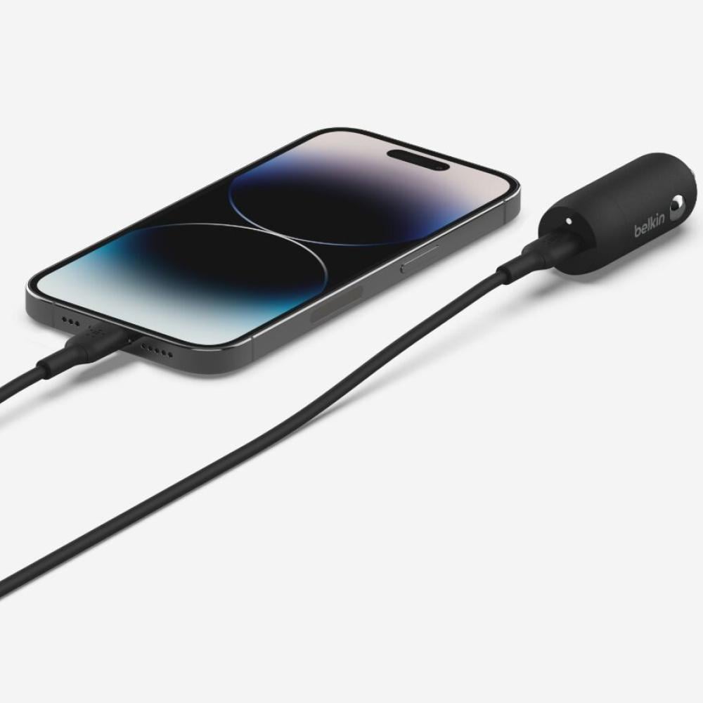 Belkin BoostCharge 30W USB-C Car Charger USB-C to Lightning cable