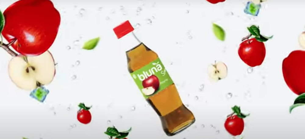 بلونا تفاح مشروب غازي 250  مل زجاجة