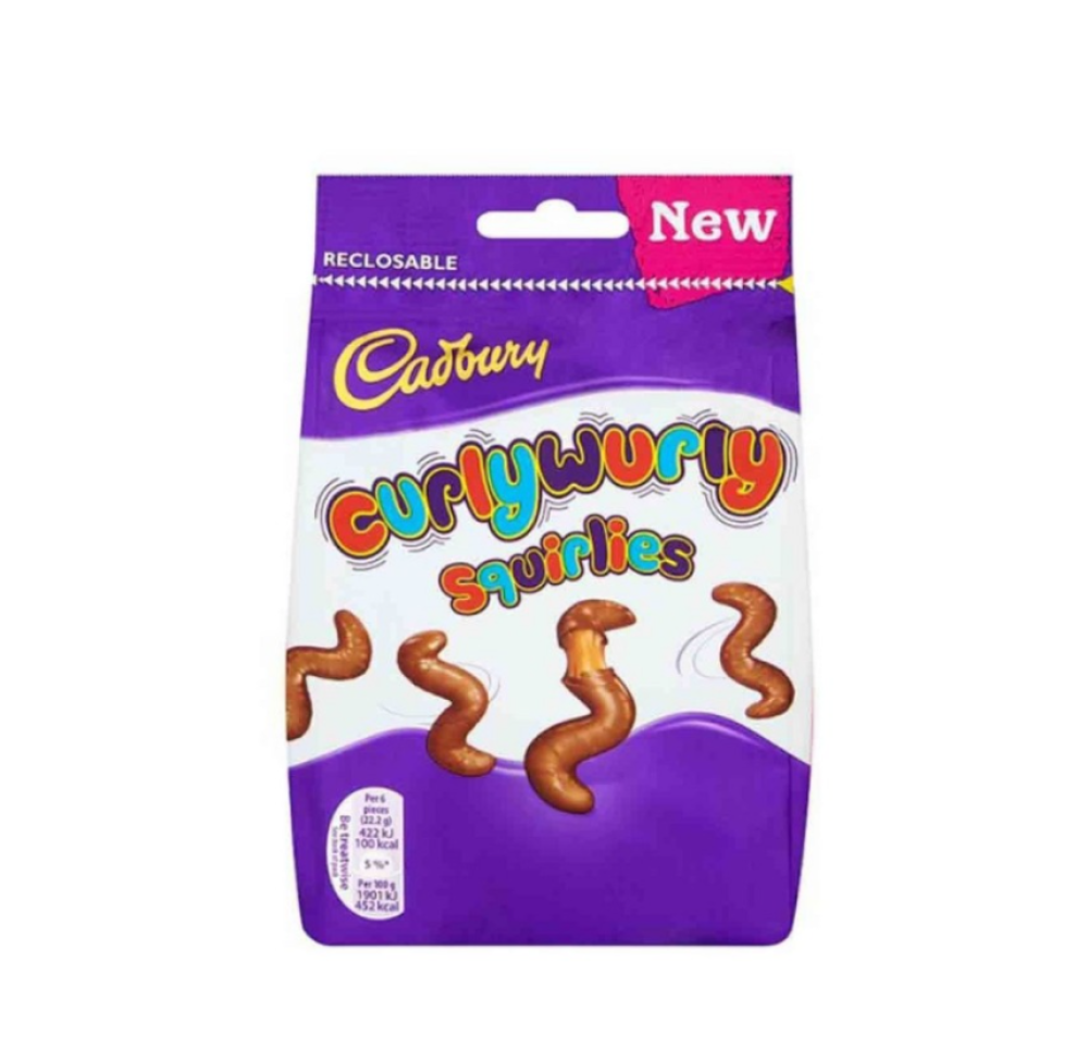 كادبوري (Cadbury) شكولاتة كيرلي ويرلي اصدار  جديد بريطاني 95 جم