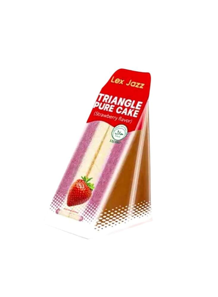 كعكة بيور مثلثة بنكهة الفراولة من ليكس جاز 100 جم– Lex Jazz