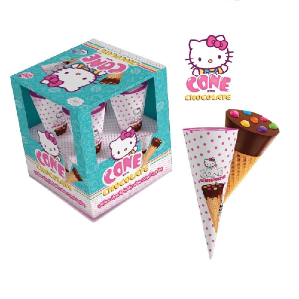 هالو كيتي بسكويت كورنيت بالشوكولاتة 4*20g