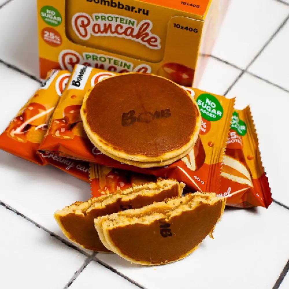 بروتين بان كيك  بومبار مع حشوة الكراميل 40 جم
