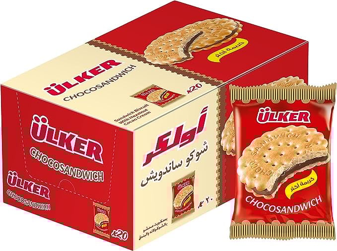اولكر شوكو بسكويت ساندويتش، 20 × 23.5 جرام