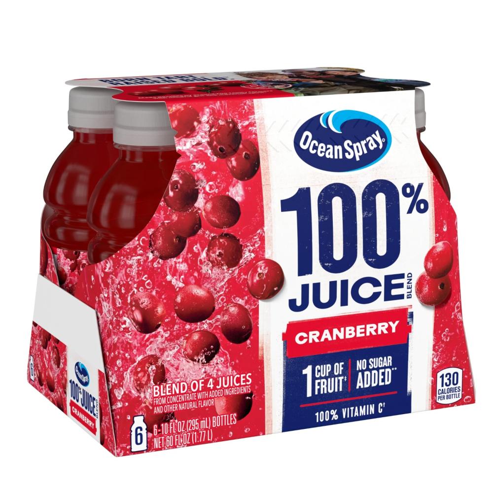 اوشن سبراي 100% عصير التوت البري خالي من السكر من (Ocean Spray) 295 مل