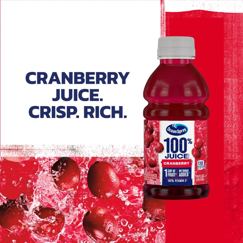 اوشن سبراي 100% عصير التوت البري خالي من السكر من (Ocean Spray) 295 مل