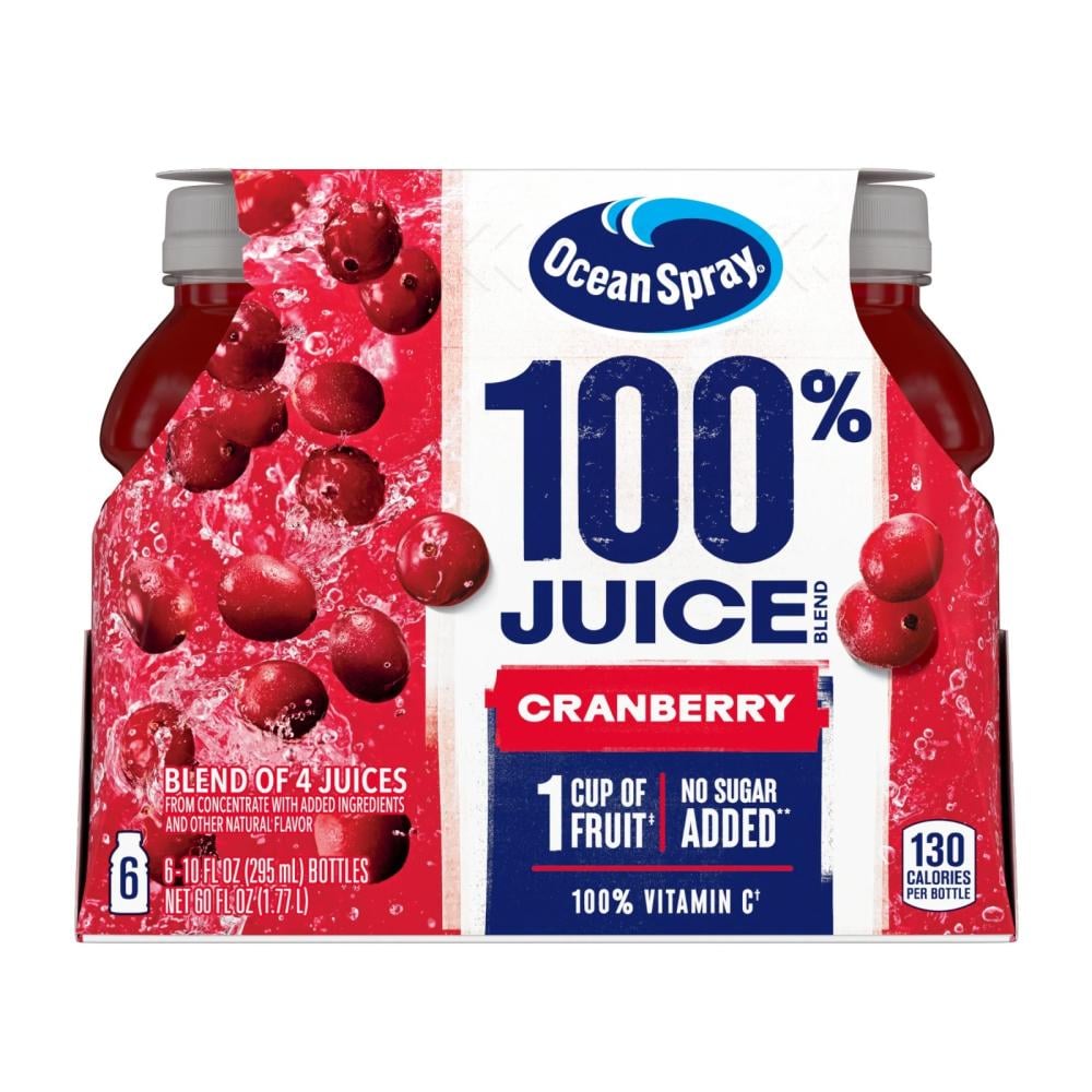 اوشن سبراي 100% عصير التوت البري خالي من السكر من (Ocean Spray) 295 مل
