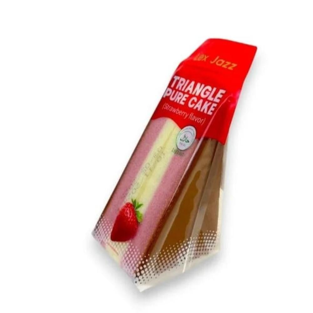 كعكة بيور مثلثة بنكهة الفراولة من ليكس جاز 100 جم– Lex Jazz