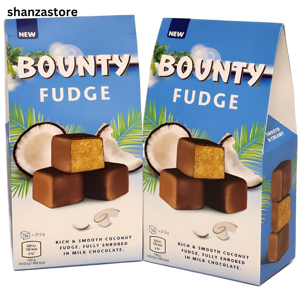 باونتي (Bounty) فودج  حلوى جوز الهند المجفف مغطى بشوكولاتة الحليب الغنية والسلسة 110 جم