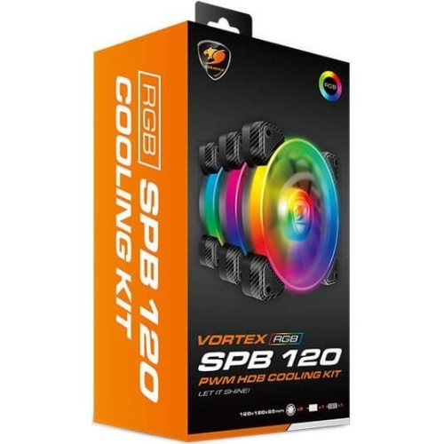 مجموعة مراوح التبريد VORTEX RGB SPB120 من COUGAR
