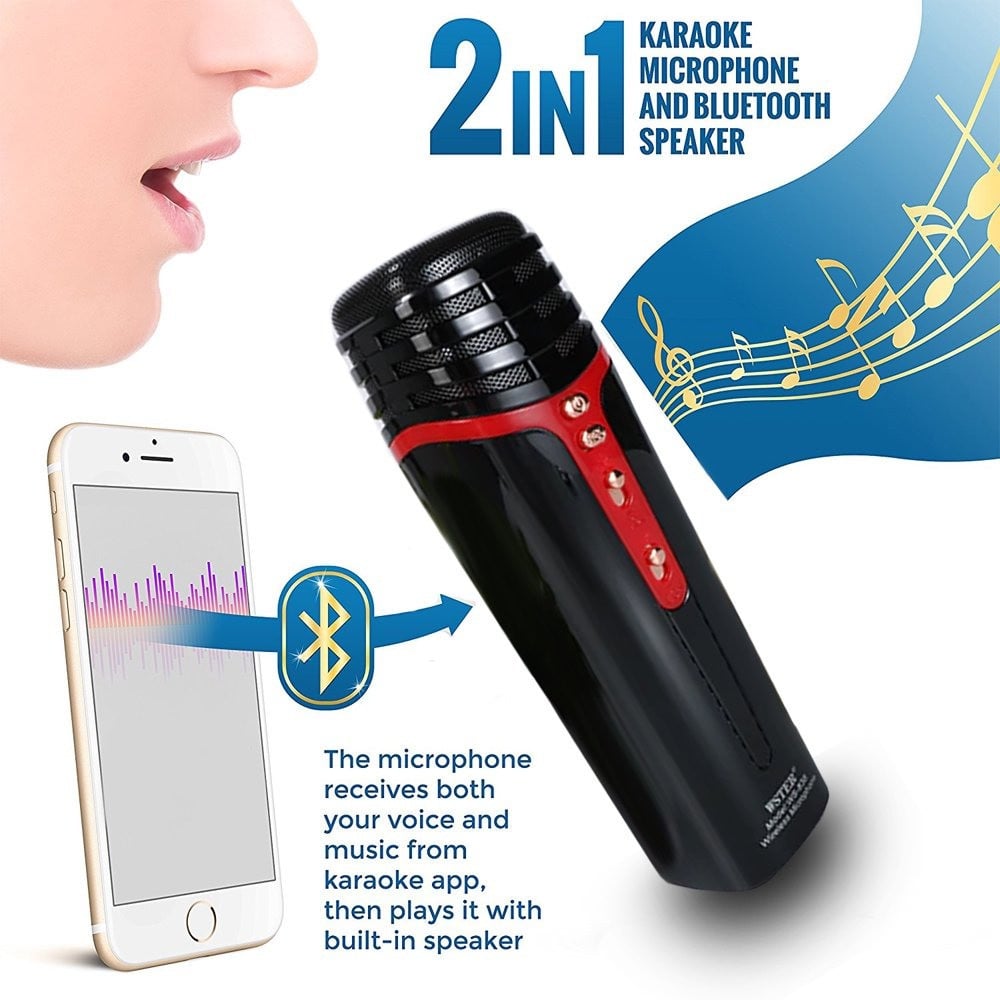 SONILEX WIRELESS KARAOKE MICROPHONE WITH SPEAKER كهف العجائب