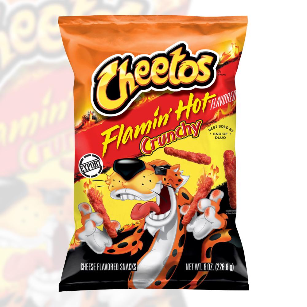 شيتوس حار نار امريكي   226جرام cheetos flamin hot crunchy