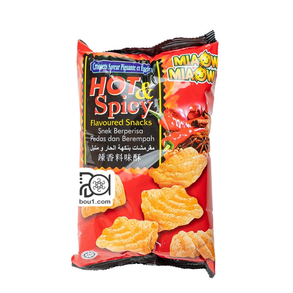 مياو مياو شيبس متبل وحار 60 جم