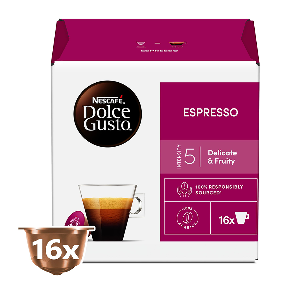 نسكافيه دولتشي جوستو كبسولات قهوة اسبريسو 16 كبسولة - 88 جرام