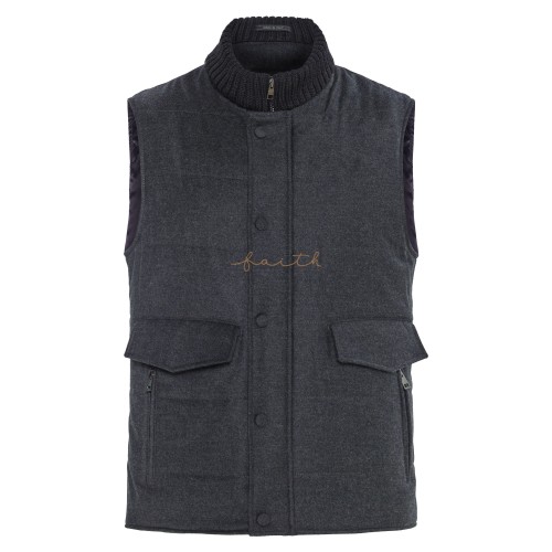 DARK GREY CASHMERE VEST
