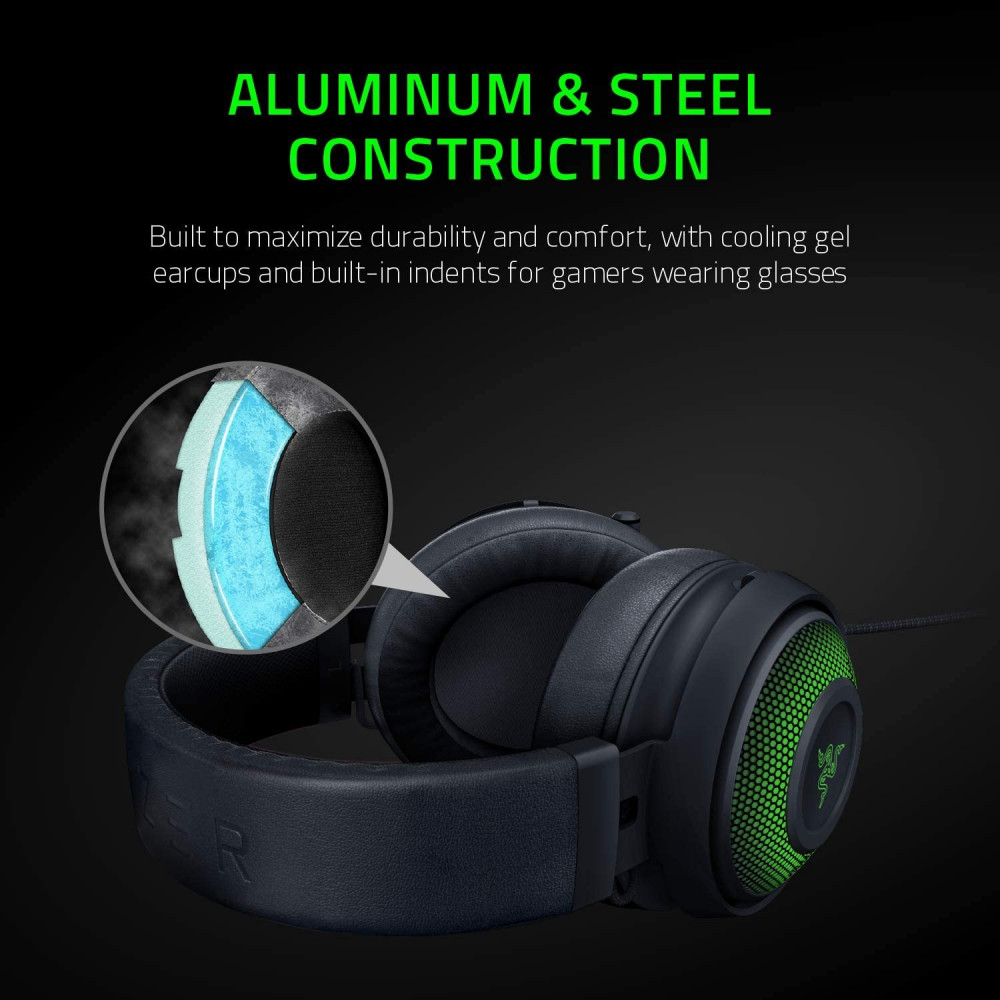 Razer Kraken Ultimate Rgb Usb Gaming Headset Thx 7 1 Spatial Surround Sound Chroma Rgb Lighting Retractable Active Noise Canceling Mic Aluminum Steel Frame For Pc Classic Black Sniper Games