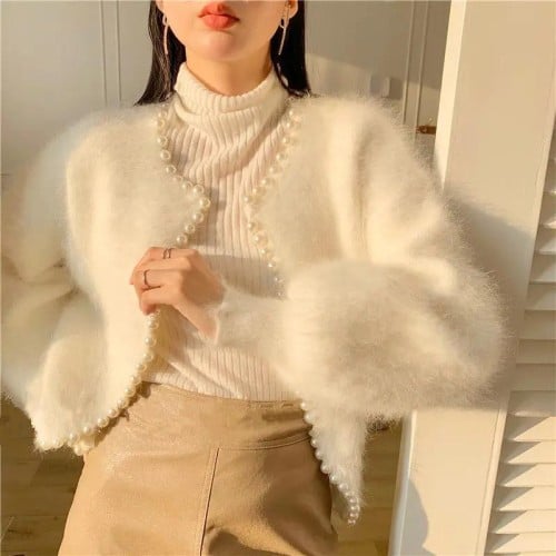 Pearl Mink Fleece Sweater