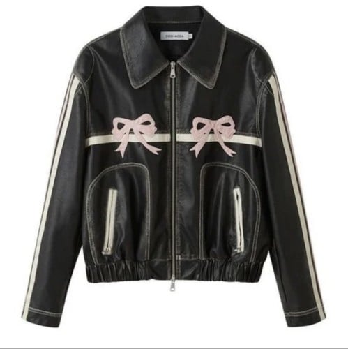 Pink Diddi Moda Leather Jacket