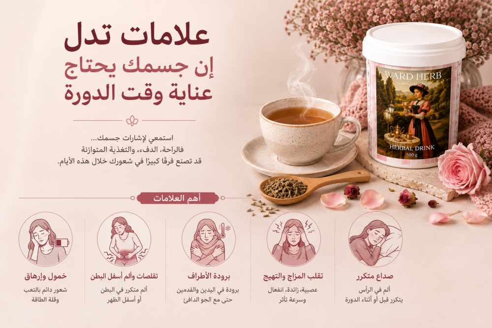 علامات تدل إن جسمك يحتاج عناية وقت الدورة