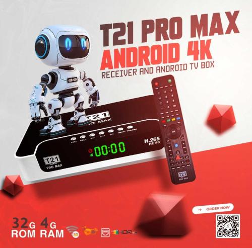 سيفر T21 Pro Max Android 5G 4K – أحدث إصدارات 2025...
