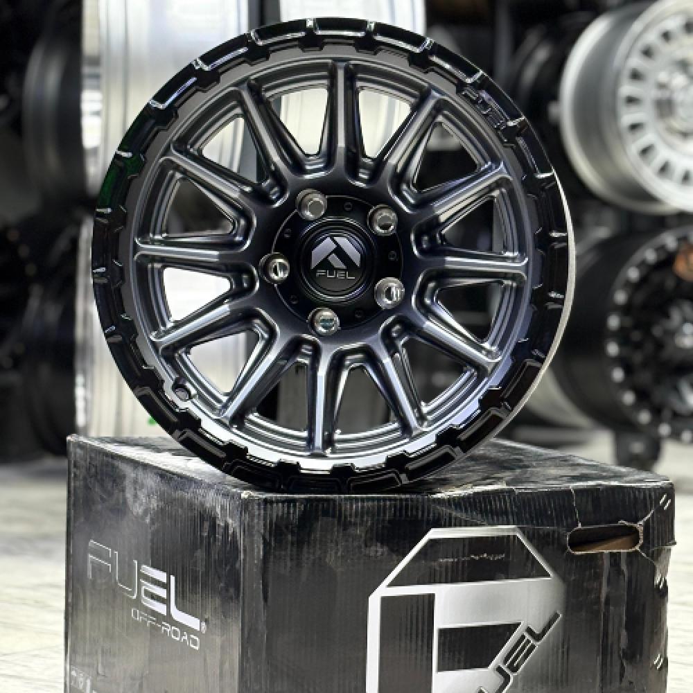 طقم 4 جنوط فيول FUEL اصليه مقاس 17 رانجلر 5مسمار