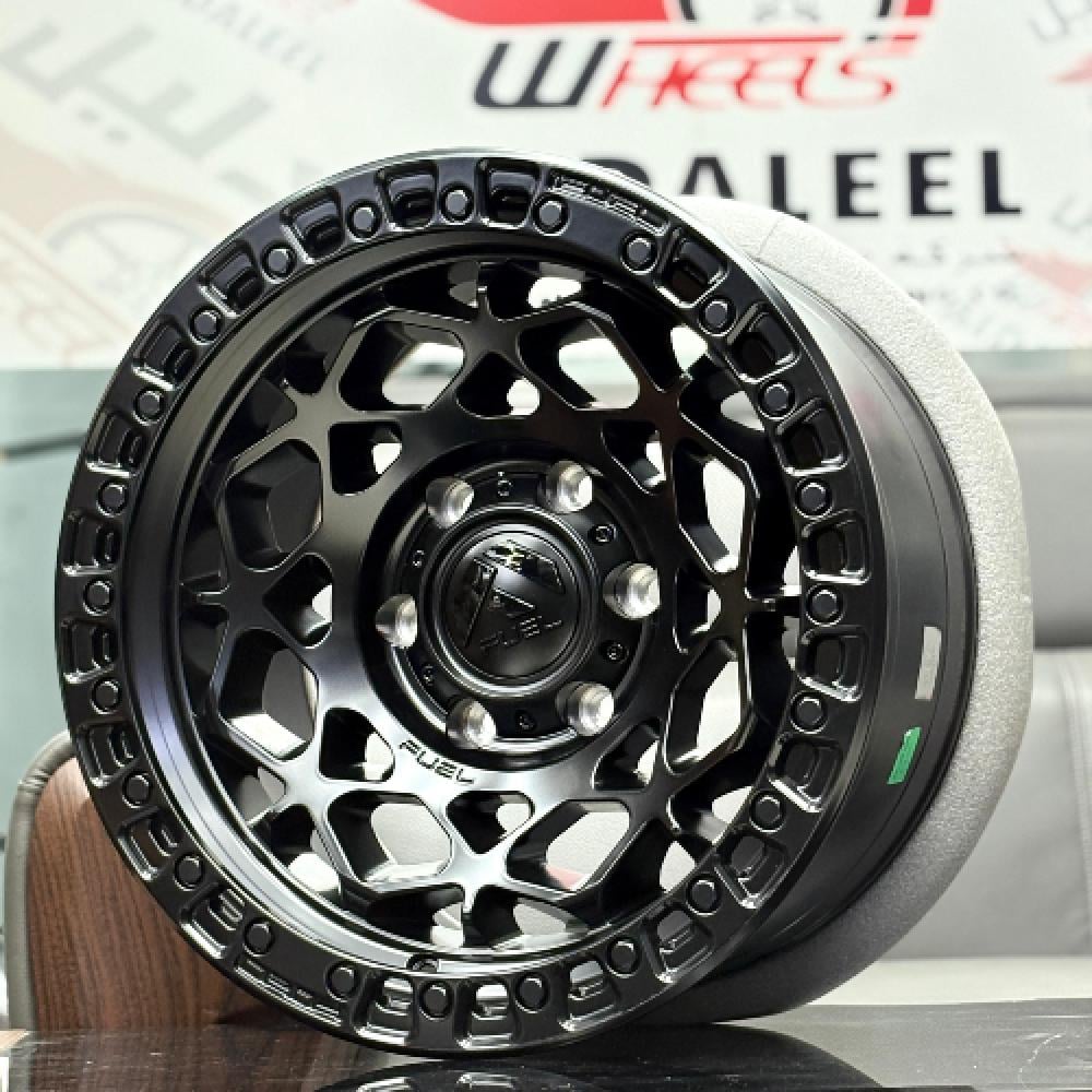 طقم 4 جنوط فيول FUEL اصليه مقاس 17 انش 6 مسمار